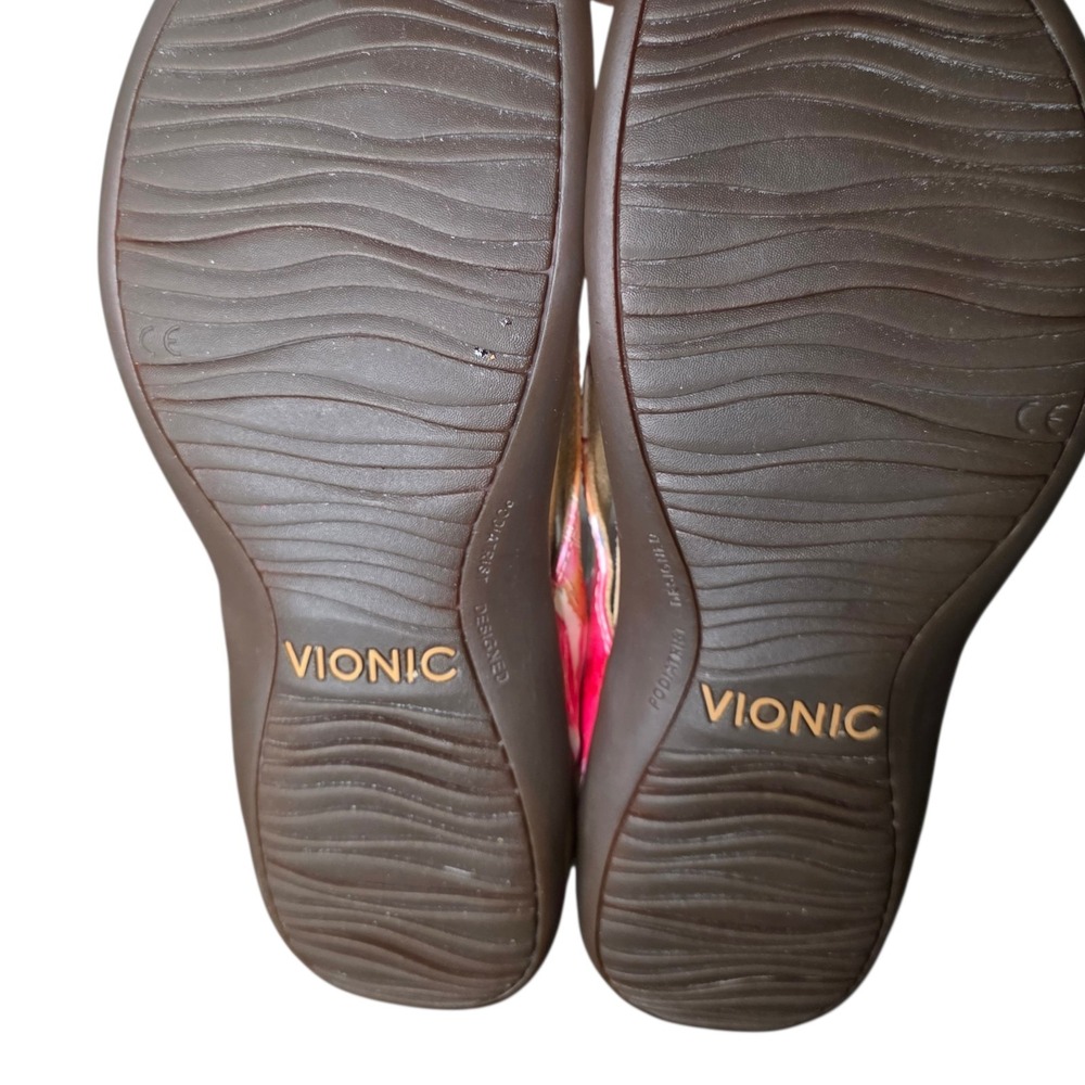 Vionic Multicolor Floral Satin Thong Sandals - Picture 8 of 8